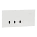 Clipsal Solis T Switch Grid and Cover Horiz 3G White Ceramic