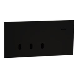 Clipsal Solis T Switch Grid and Cover Horiz 3G Ebony Aluminium