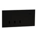 Clipsal Solis T Switch Grid and Cover Horiz 3G Ebony Aluminium