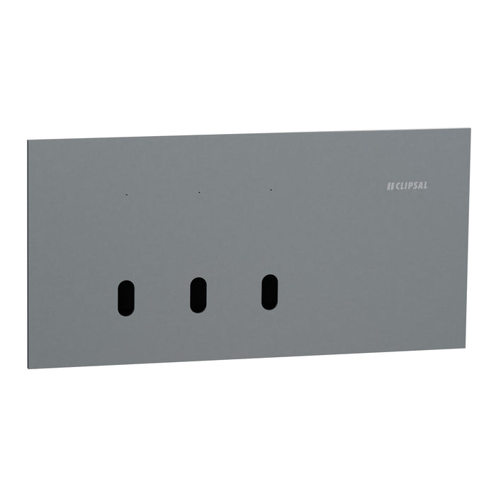 Clipsal Solis T Switch Grid and Cover Horiz 3G Platinum