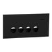 Clipsal Solis Switch Grid and Cover Horiz 4G Matte Black