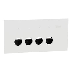 Clipsal Solis Switch Grid and Cover Horiz 4G Matte White