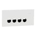 Clipsal Solis Switch Grid and Cover Horiz 4G Matte White
