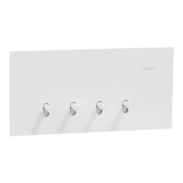 Clipsal Solis T Switch Horiz 4G 10AX White Ceramic