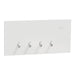 Clipsal Solis T Switch Horiz 4G 10AX White Ceramic