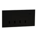 Clipsal Solis T Switch Grid and Cover Horiz 4G Ebony Aluminium