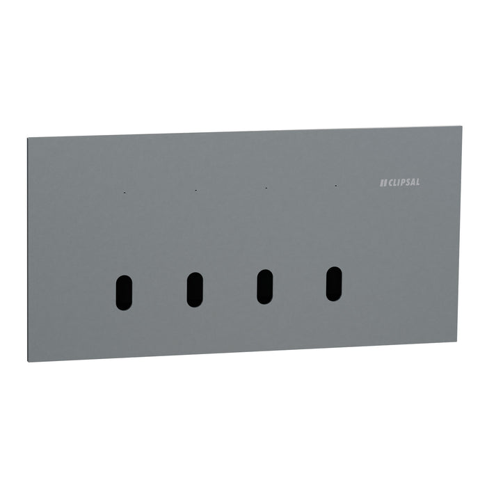 Clipsal Solis T Switch Grid and Cover Horiz 4G Platinum