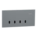 Clipsal Solis T Switch Grid and Cover Horiz 4G Platinum