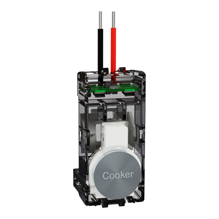 Clipsal Solis T Push Button Adaptor marked COOKER Platinum
