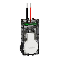 Clipsal Solis Push Button Adaptor marked COOKER Matte White