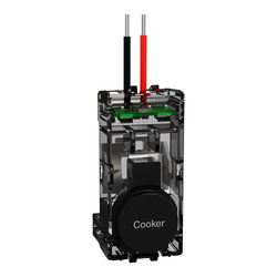 Clipsal Solis Push Button Adaptor marked COOKER Matte Black