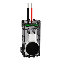 Clipsal Solis T Wiser Push Button Adaptor for Sock ExSw Ebony Aluminium