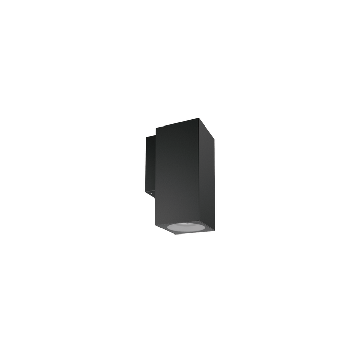 Glight Single Side Square Led Wall Light 20W IP65 3000K Non Dim Black