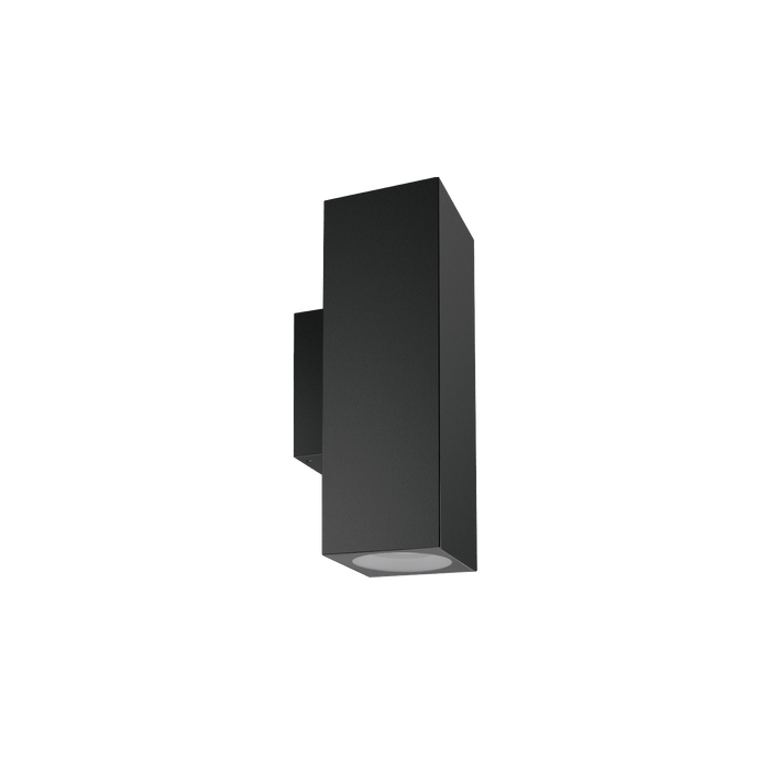 Glight Up & Down Square Led Wall Light 2*15W IP65 3000K Non Dim Black