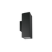 Glight Up & Down Square Led Wall Light 2*15W IP65 3000K Non Dim Black