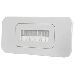 Matchmaster Slimline Outlet Plate with Brush Cover and Floating Wall Clips