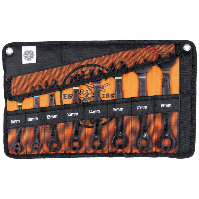 Klein 69408MG 8pc Ratcheting Combo Wrench Set - Metric