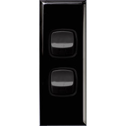 Legrand HPM XL Arch Switch Double 10A Black
