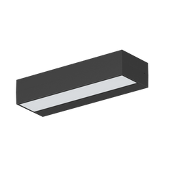 Glight Up And Down Selectable 15W Wall Light IP65 Tri-Colour Non Dim Black