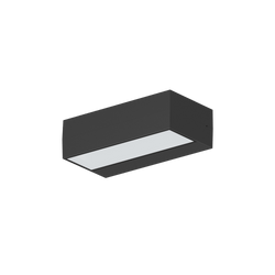 Glight Up And Down Selectable 10W Wall Light Ip65 Tri-Colour Non Dim Black