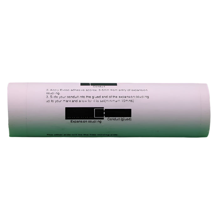 Evcco Conduit Expansion Coupler 25mm LSZH-FR/HFT White