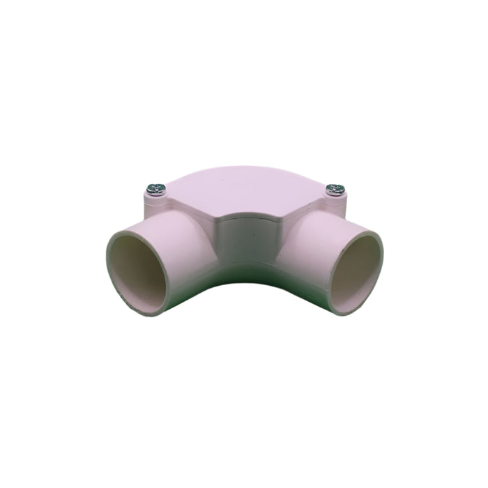 Evcco Conduit Inspection Elbow 25mm LSZH-FR/HFT White