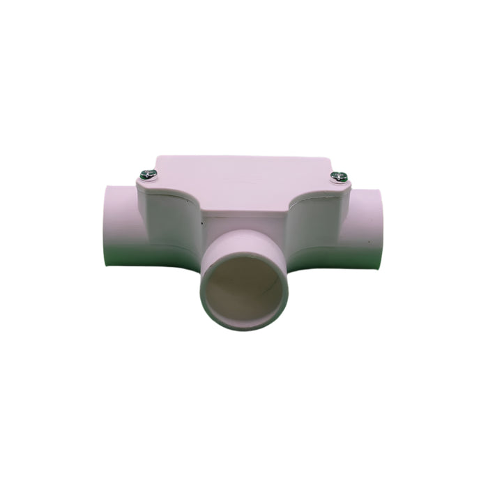 Evcco Conduit Inspection Tee 32mm LSZH-FR/HFT White