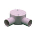 Evcco Conduit Junction Box 2way 25mm ANG LSZH-FR/HFT White
