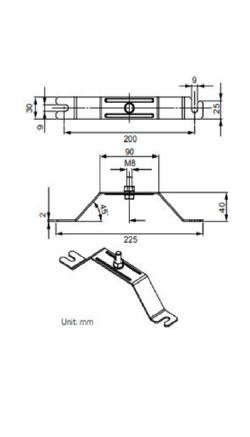 Crouse-Hinds Ceiling Mount Bracket Kit SS316 (Pair) for VLL & ELLK