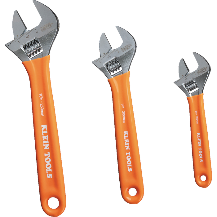 Klein A-D5073 Adjustable Wrench 3 Piece 6in 8in 10in
