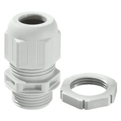 Wiska Polyamide Gland with Locknut, Grey - IP68 Sprint Type