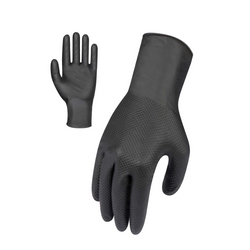 Force360 SafeTouch Industrial Nitrile Glove Box of 50 - Black Medium