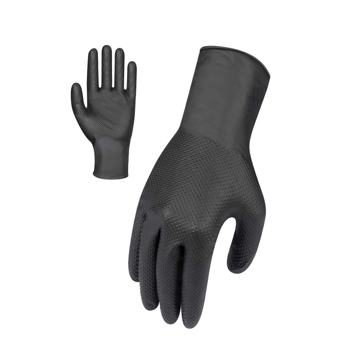 Force360 SafeTouch Industrial Nitrile Glove Box of 50 - Black Medium