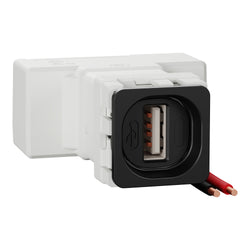 PDL USB Type A Charger Module 1.5A with White and Black Caps