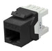 DYNAMIX Cat6 UTP Keystone RJ45 Jack for 110 Face Plate T568A/B Black