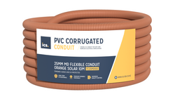 ICS 25mm MD Flexible Conduit Orange Solar 10m