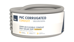ICS 20mm HD Flexible Conduit Grey Solar 25m