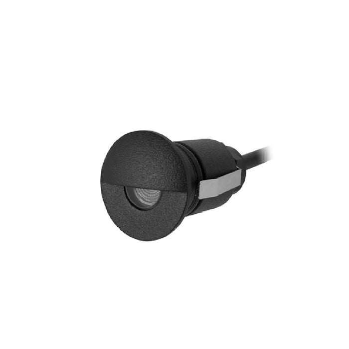 Halcyon Eyelid Round Black 316 Stainless 1W 8-25VDC 3000K IP67 36 Deg