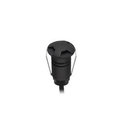 Halcyon Round Four-Way Mini Recess Black 316 Stainless 1W 8-25VDC 3000K IP67