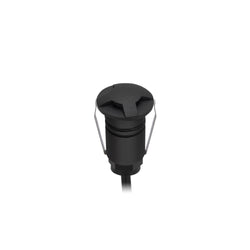 Halcyon Round Three-Way Mini Recess Black 316 Stainless 1W 8-25VDC 3000K IP67