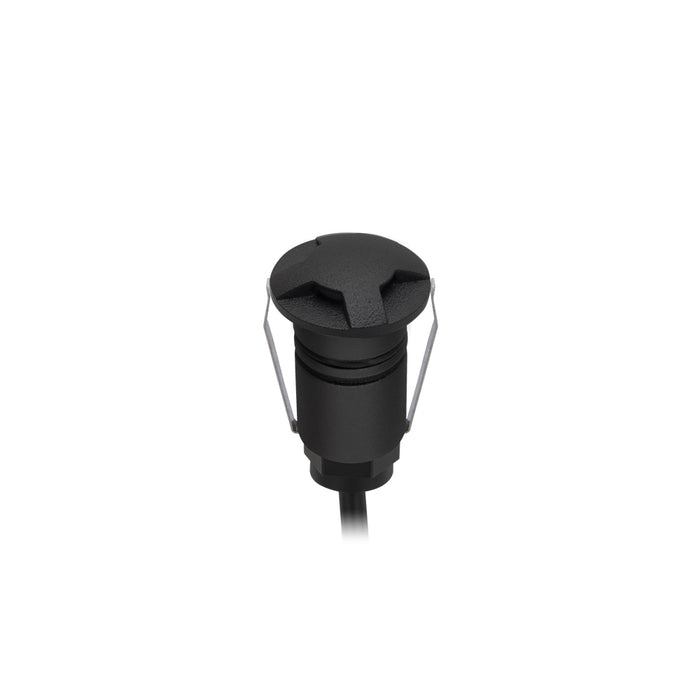 Halcyon Round Three-Way Mini Recess Black 316 Stainless 1W 8-25VDC 3000K IP67