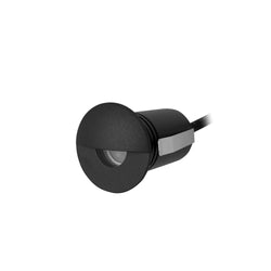 Halcyon Exterior Eyelid Round Multi-Use Recess Black 316 Stainless Steel 2.5W 8-25V DC 3000K IP67 60 Degree Lens