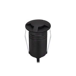Halcyon Exterior Round Three-Way Multi-Use Recess Black 316 Stainless Steel 2.5W 8-25V DC 3000K IP67