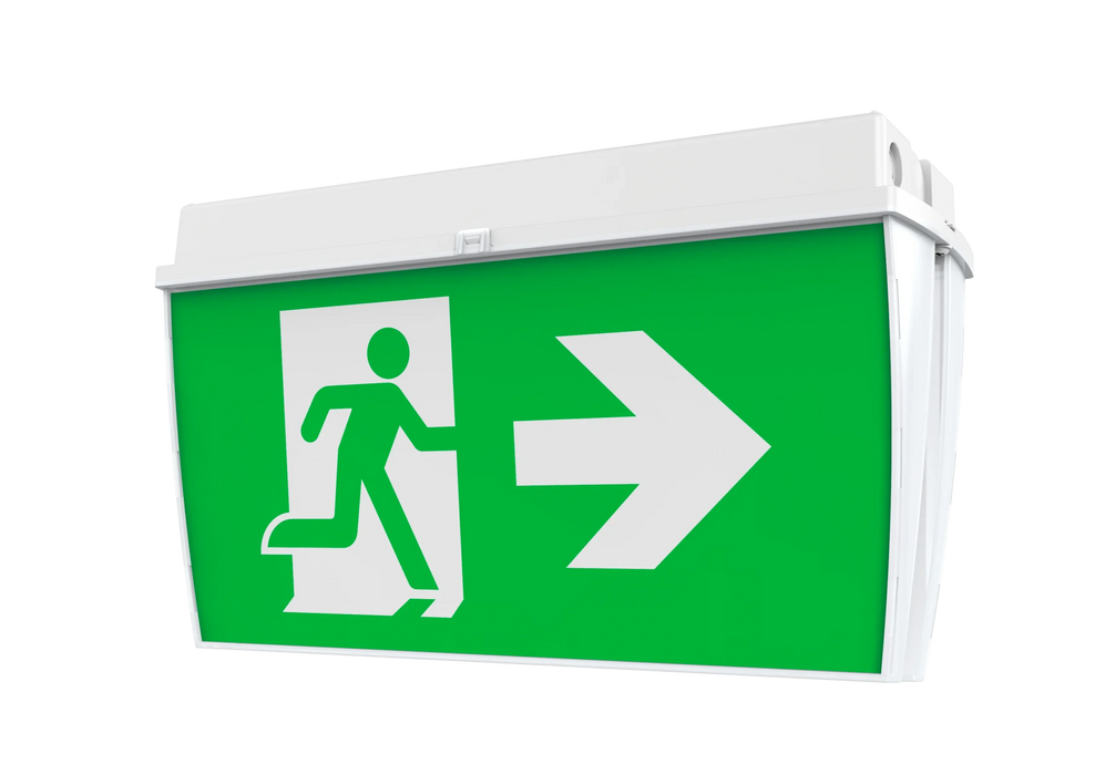 Pureled IP65 Surface Mount Exit Light 24m Double Sided 2W