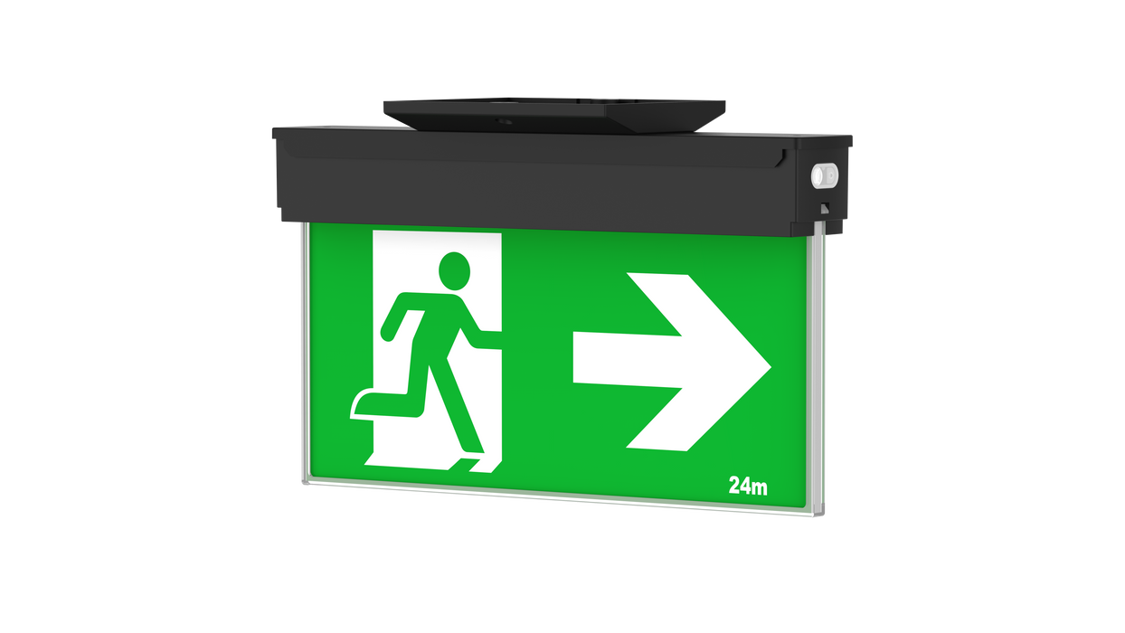 Elmark NYX Exit CM IP65 EM Black Double Sided