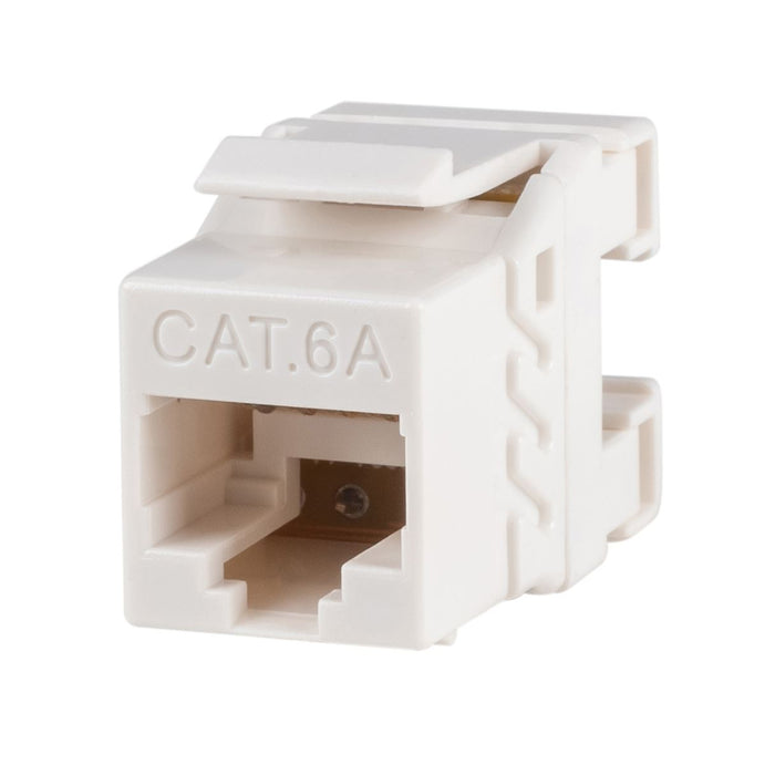 Dynamix Cat6A Keystone RJ45 Slimline Jack White