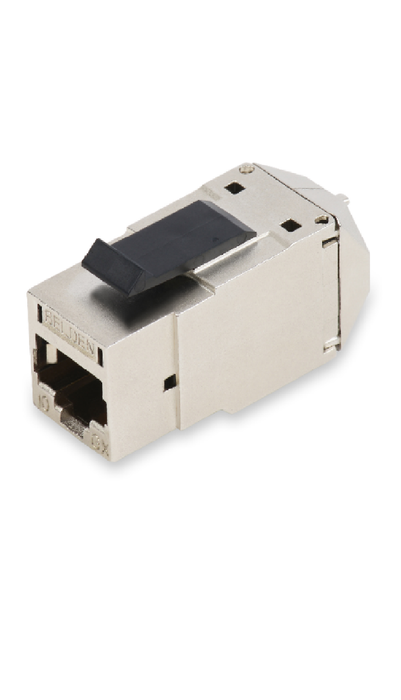 Belden Keystone Belden Category 6A 10GX Shielded Modular RJ45 Jack, Keystone, Metallic ...