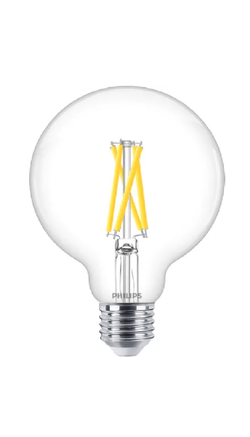 Philips 929003010979 LED Bulb Classic Filament 60W G93 E27 806 2700K Clear Dimmable