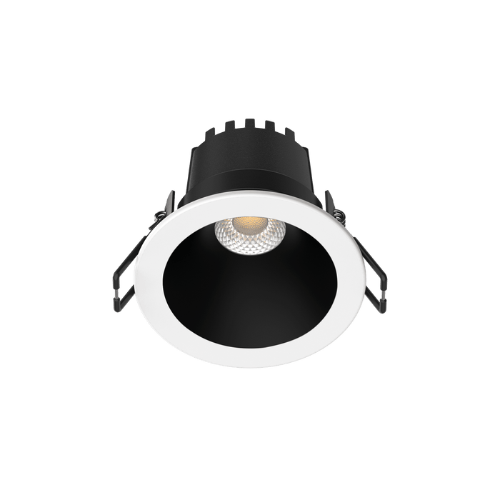 Glight Fire Rated LED Downlight 10W IC-F IP65 Tri-Colour Dim White Trim And Black Reflector