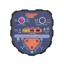 Socket&See Socket Tester Earth Loop Polarity & 30mA RCD Check 10A 230V